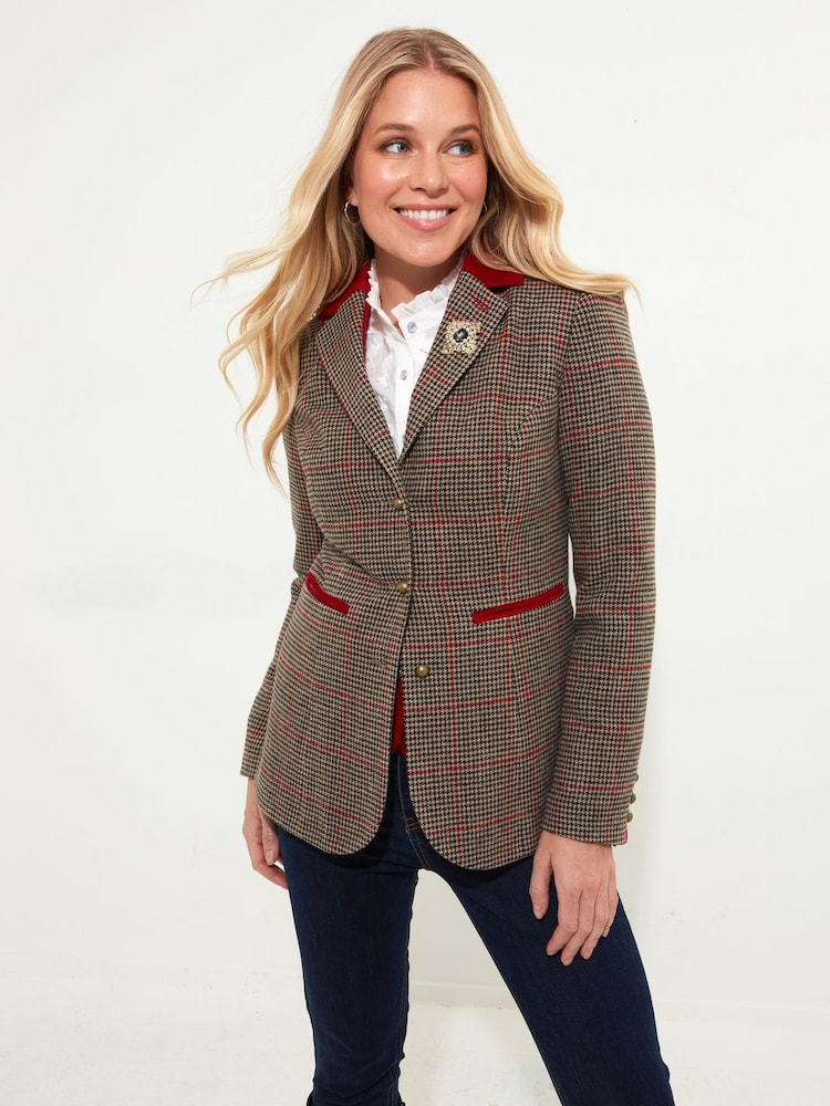 Blazer inteligent din velur Heritage cu un singur rând de nasturi Joe Browns - Imaginea 2 din 7