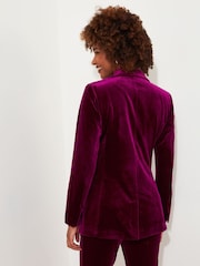 Joe Browns Pink Bright Tailored Velour Co-Ord Blazer - Image 5 of 7