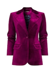 Joe Browns Pink Bright Tailored Velour Co-Ord Blazer - Image 7 of 7
