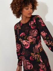 Joe Browns – Dramatic Dark – Maxikleid aus luxuriösem Jersey mit Blumenmuster und Taillenbindung - Bild 3 von 4
