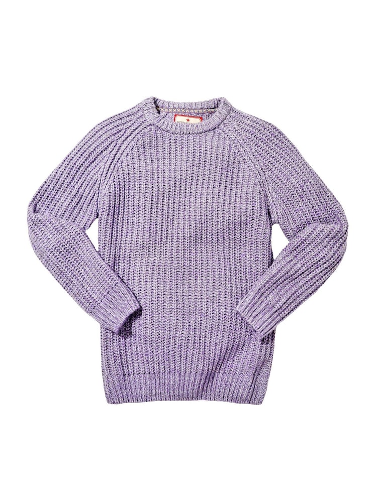Joe Browns Purple Chunky Knit Crew Neck Jumper - Image 7 of 7