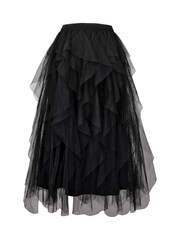Joe Browns Black Statement Ruffle Textured Tulle Midi Skirt - Image 5 of 5