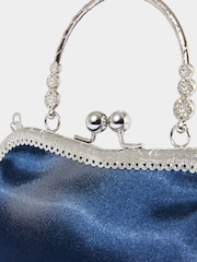 Joe Browns Blue Mini Satin Frame Evening Bag - Image 3 of 3