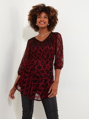 Joe Browns Open Weave Mock Wrap Tunic and Cami Top - Bild 1 von 5