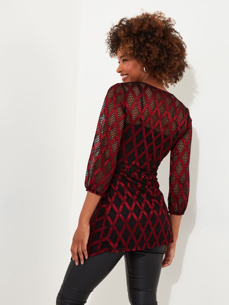 Joe Browns Open Weave Mock Wrap Tunic and Cami Top - Bild 2 von 5 Joe Browns Open Weave Mock Wrap Tunic and Cami Top - Bild 2 von 5