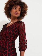 Joe Browns Open Weave Mock Wrap Tunic and Cami Top - Bild 4 von 5