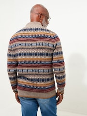 Joe Browns Fair Isle Patterned Funnel Neck Quarter Zip Sweater - Bild 3 von 5