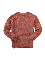 Joe Browns Orange Chunky Knit Crew Neck Jumper - Image 5 of 5