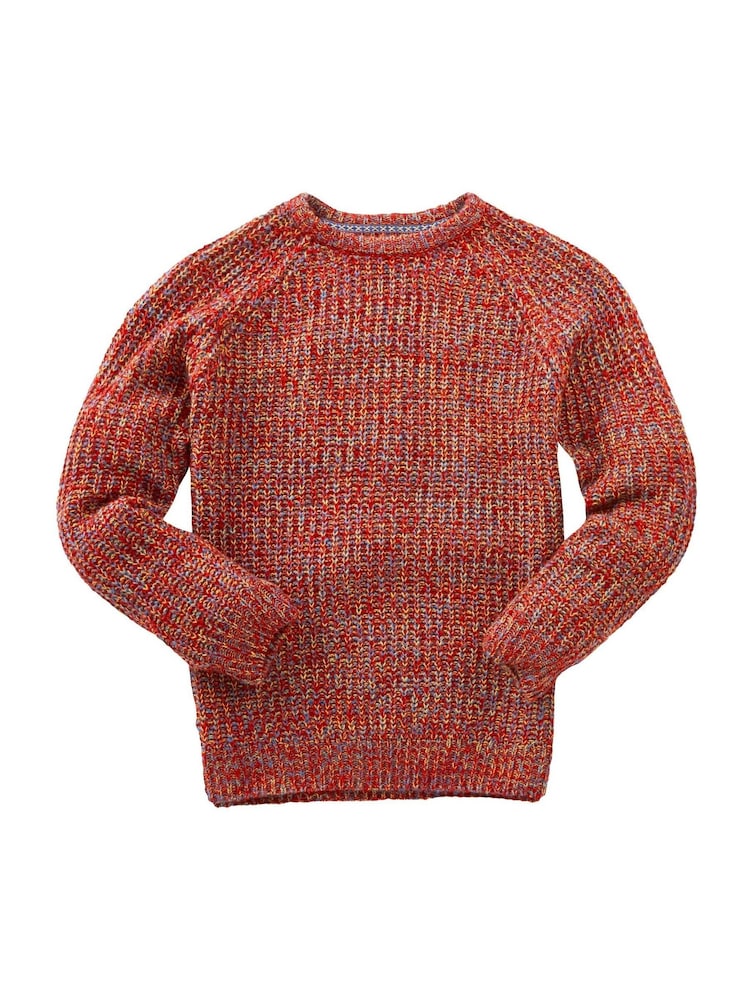 Joe Browns Orange Chunky Knit Crew Neck Jumper - Image 5 of 5