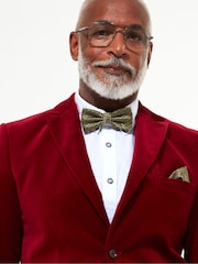 Joe Browns Red Bold Classic Velvet Suit Blazer with Contrast Lining - Image 6 of 7
