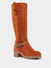 Joe Browns Brown Classic Tall Cosy Faux Fur Lined Suede Long Boots - Image 2 of 6