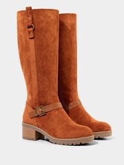 Joe Browns Brown Classic Tall Cosy Faux Fur Lined Suede Long Boots - Image 3 of 6