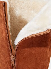 Joe Browns Brown Classic Tall Cosy Faux Fur Lined Suede Long Boots - Image 5 of 6