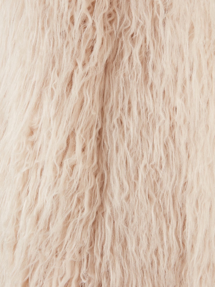 Joe Browns Cream Boho Shaggy Faux Fur Waistcoat - Image 2 of 2