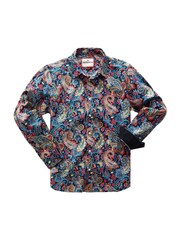 Joe Browns Green Bold Festive Paisley Print 100% Cotton Long Sleeve Party Shirt - Image 5 of 5