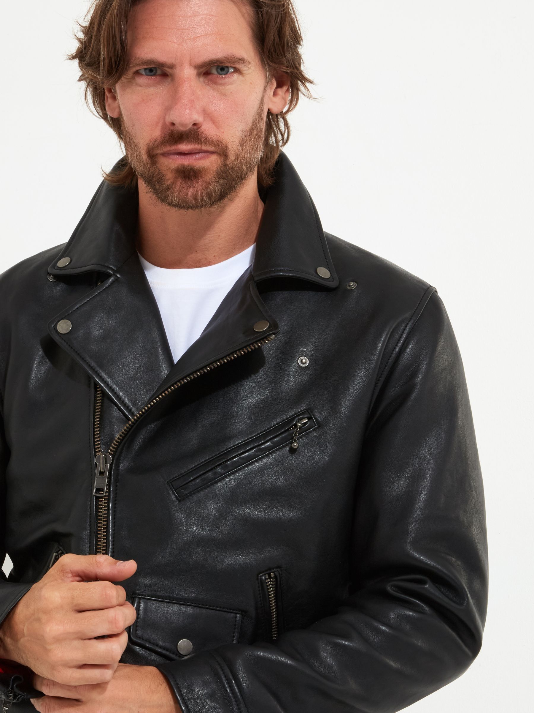 ジャケット・アウター Nothing Written steady leather jacket Brown Stand Collar Leather Blouson Jacket by Nothing Written on Sale