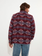 Joe Browns Red Colourful Aztec Print Long Sleeve 100% Cotton Shirt - Image 4 of 7