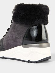 Joe Browns Grey Cosy Faux Fur Trim Trainer Boots - Image 7 of 8