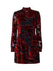 Joe Browns Floral Buttoned Guler înalt Devoré Tunică - Image 3 of 3