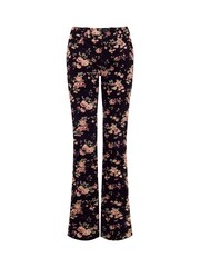 Joe Browns Black Floral Print Bootcut Moleskin Trousers - Image 6 of 6