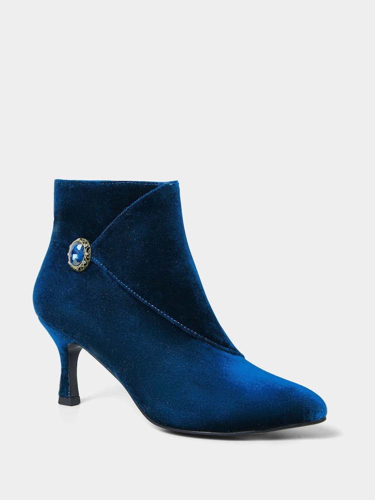 Joe Browns Glamourous Statement Jewel Button Wrap-Around Velvet Ankle gležnjarji - Slika 2 iz 4 Joe Browns Glamourous Statement Jewel Button Wrap-Around Velvet Ankle gležnjarji - Slika 2 iz 4