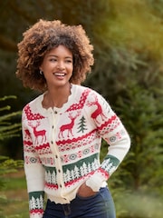 Joe Browns Scalloped Fair Isle Pattern Pleteni dolg rokav; z dolgimi rokavi pletena jopa - Slika 1 iz 7