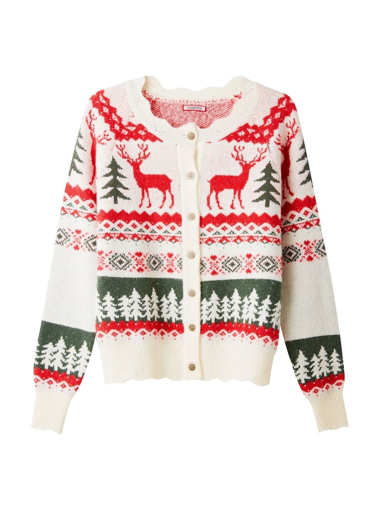 Joe Browns Scalloped Fair Isle Pattern Pleteni dolg rokav; z dolgimi rokavi pletena jopa - Slika 7 iz 7 Joe Browns Scalloped Fair Isle Pattern Pleteni dolg rokav; z dolgimi rokavi pletena jopa - Slika 7 iz 7