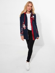 Joe Browns Blue Santa Appliqué Festive Novelty Long Sleeve Full Zip 100% Cotton Christmas Hoodie - Image 2 of 5