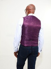 Joe Browns Black Velvet Pinstripe Suit Waistcoat - Image 4 of 6