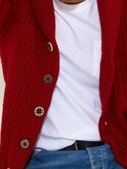 Joe Browns Red Shawl Neck Cardigan with Pockets - Image 5 of 6