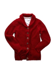 Joe Browns Red Shawl Neck Cardigan with Pockets - Image 6 of 6