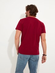 Joe Browns Red Winter Bear Short Sleeve Crew Neck Graphic 100% Cotton T-Shirt - Image 4 of 5