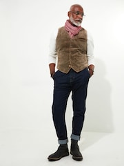 Joe Browns Brown Washed Chunky Cord Waistcoat - Image 2 of 6