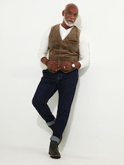 Joe Browns Brown Washed Chunky Cord Waistcoat - Image 3 of 6