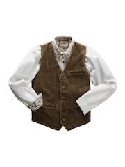Joe Browns Brown Washed Chunky Cord Waistcoat - Image 6 of 6