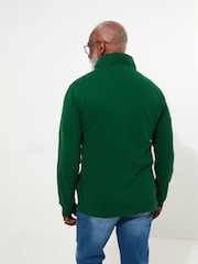 Joe Browns Green Winter Funnel Quarter Zip Neck 100% Cotton Sweatshirt with Chest Pocket - Image 2 of 5