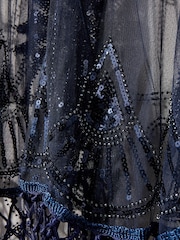 Joe Browns Blue Midnight Sequin Fringed Kimono Cover-Up - Image 2 of 3