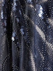 Joe Browns Blue Midnight Sequin Fringed Kimono Cover-Up - Image 3 of 3