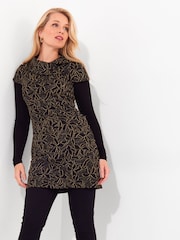 Joe Browns Glittered Jacquard Long-Sleeved Layered Tunic with Cowl Neck - Bild 3 von 7