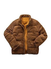 Joe Browns Brown Cord Quilted Funnel Neck Puffer Coat - Image 7 of 7