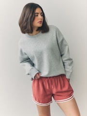 Dusky Pink Sports Shorts With Contrast Stripe - Image 2 of 6