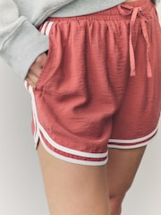 Dusky Pink Sports Shorts With Contrast Stripe - Image 6 of 6