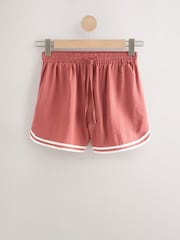 Dusky Pink Sports Shorts With Contrast Stripe - Image 7 of 8