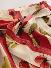 Red/Ecru Stripe Tie Waist Shorts - Image 3 of 3