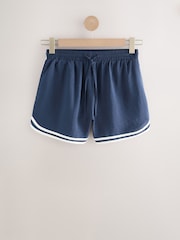 Navy Sports Shorts With Contrast Stripe - Image 7 of 9