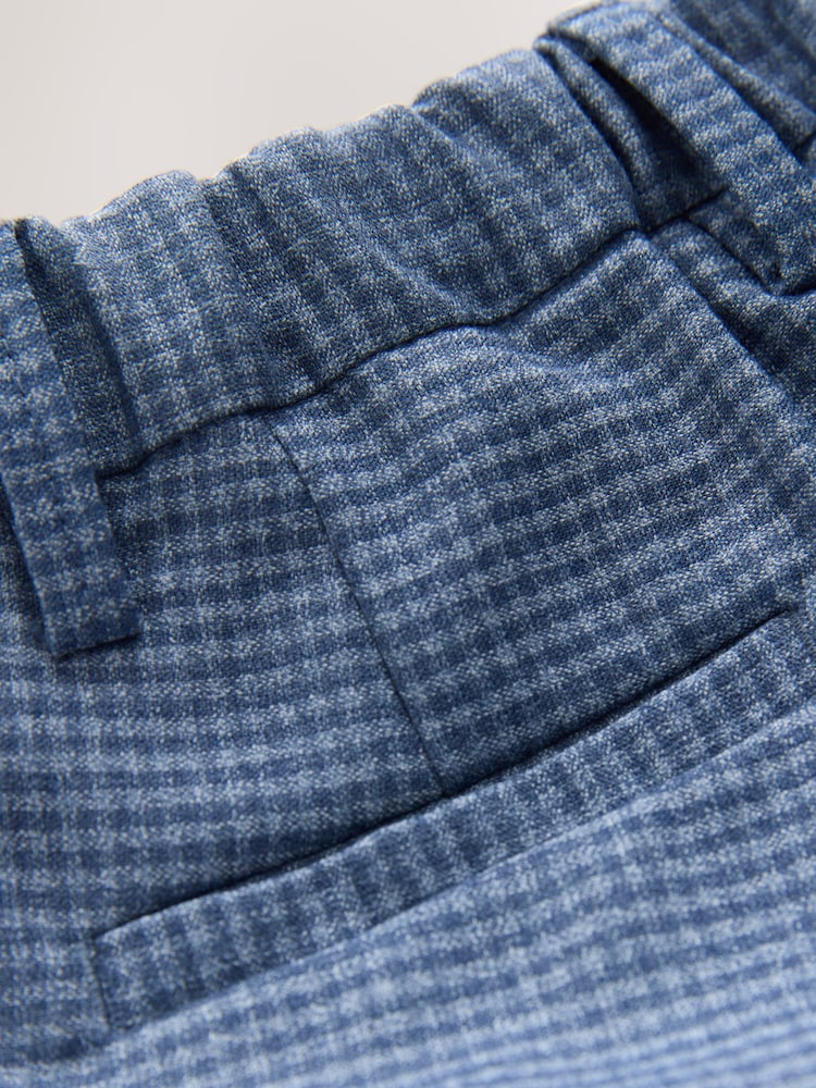 Blue Check Smart Trousers (3mths-7yrs) - Image 4 of 4