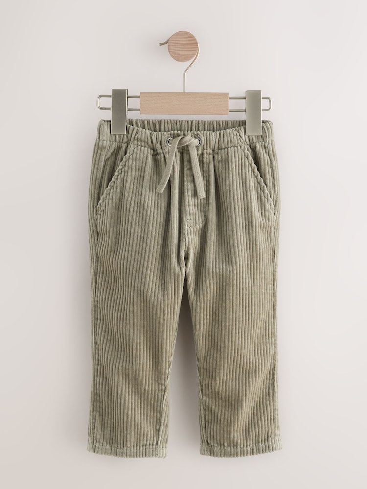 Sage Green Corduroy Pull On Trousers (3mths-7yrs) - Image 1 of 5 Sage Green Corduroy Pull On Trousers (3mths-7yrs) - Image 1 of 5