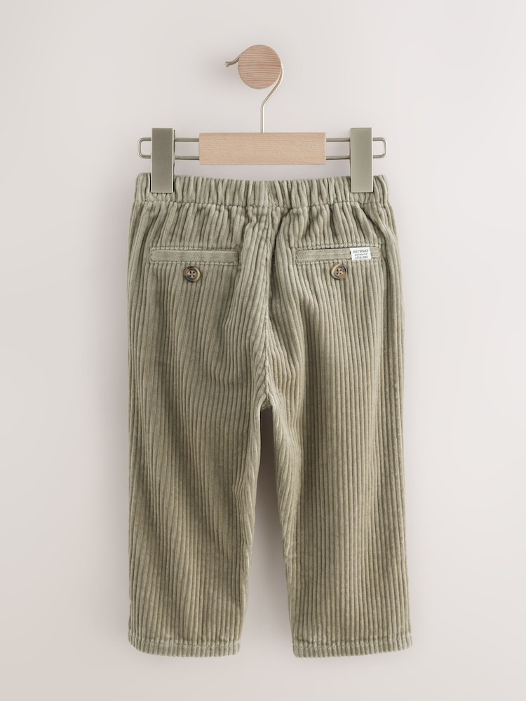 Sage Green Corduroy Pull On Trousers (3mths-7yrs) - Image 2 of 5 Sage Green Corduroy Pull On Trousers (3mths-7yrs) - Image 2 of 5