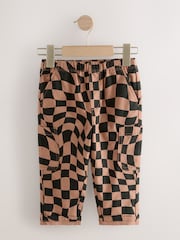 Black/Tan Checkerboard Side Pocket Pull On Trousers (3mths-7yrs) - Image 4 of 7