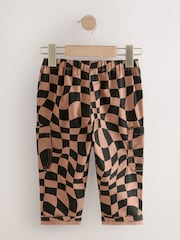 Black/Tan Checkerboard Side Pocket Pull On Trousers (3mths-7yrs) - Image 5 of 7